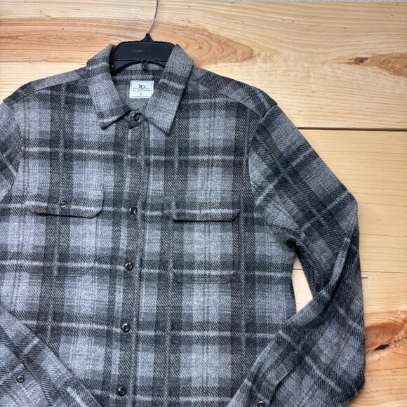 7 Diamonds Shirt Mens Small Gray Generation Soft Flannel Button Up Stretch - Picture 2 of 11